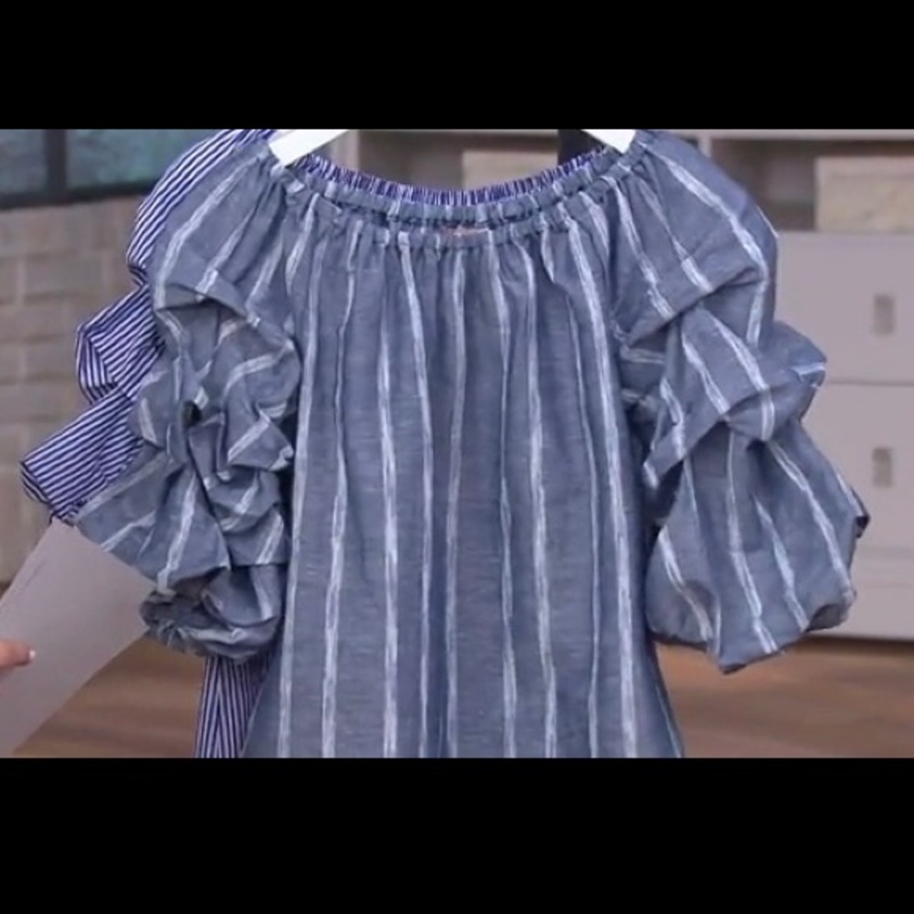 NWT Designer Laurie Felt puff sleeve top